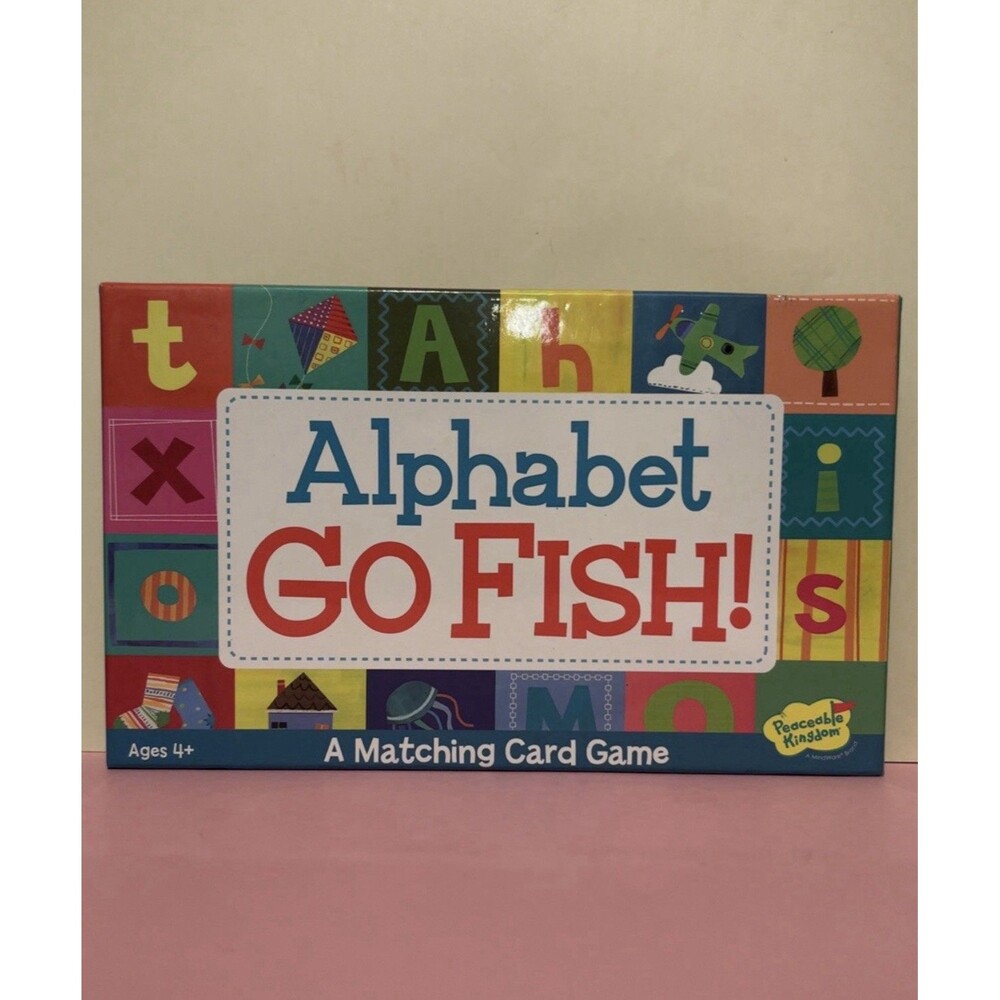 Go Fish! ABCs Card Game Peaceable Kingdom Alphabet Ages 4+ Complete